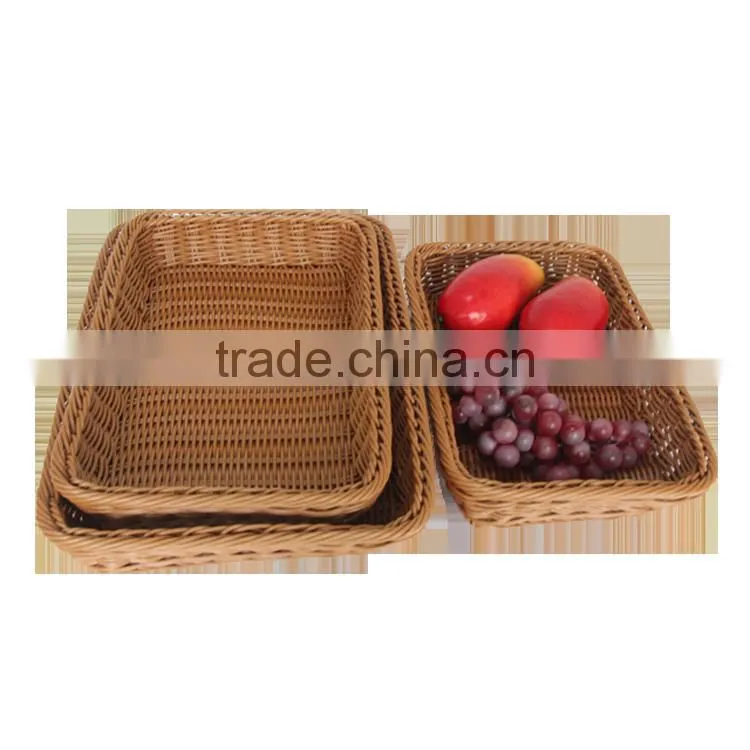 Hand crafts plastic produce basket for fruit decoration and storage