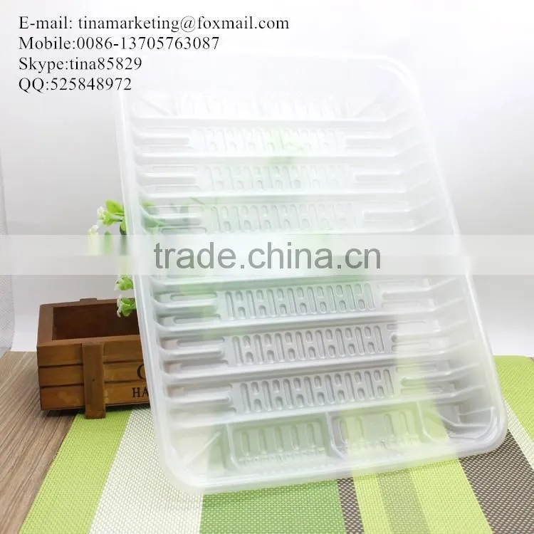 Eco-friendly Plastic disposable Food Carry Tray/ Supermarket Food Display Tray