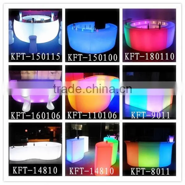 Illuminated Lighted buffet table LED high Bar Table