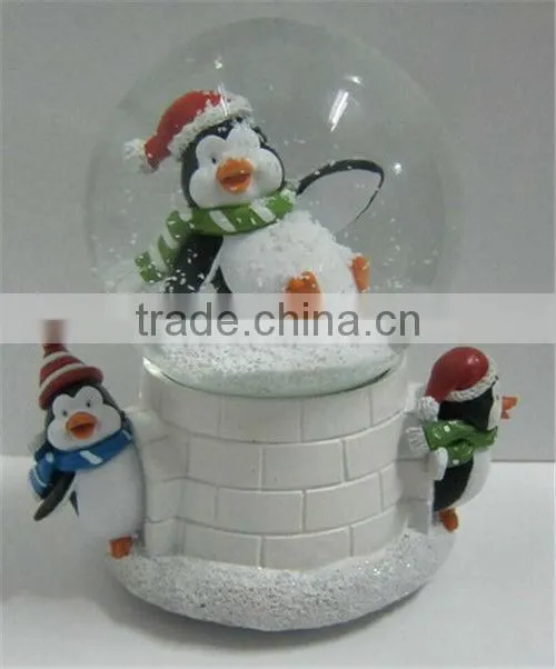 Resin glass unique christmas snow globes