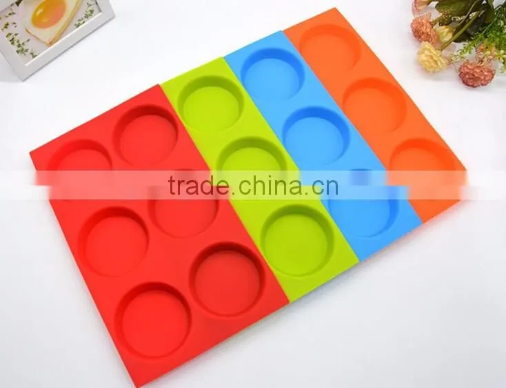 Round 6 cavity Silicone Mold,silicone cake mold