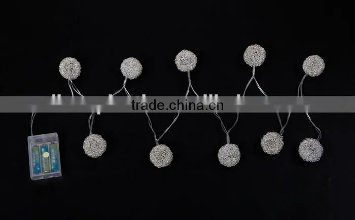 Holiday Time Battery Operated LED Metal Globe Christmas Lights, 10 Count