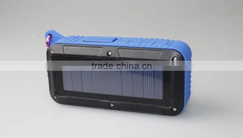 Factory Direct Outdoor Hook Style Waterproof Solar Recharheable Wireless Bluetooth Speaker