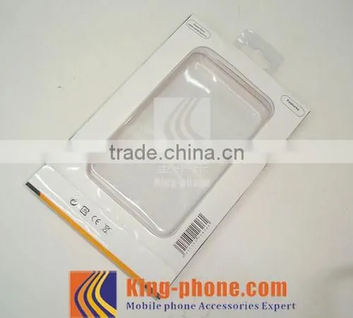 Customized paper box for cell phone case with plastic hang hole, cell phone box