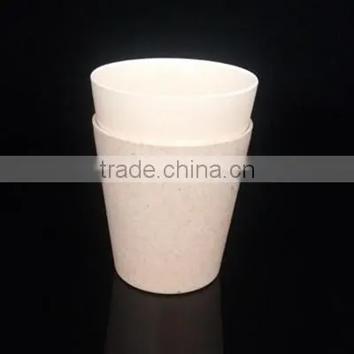 Eco-Friendly Bamboo Fiber Coffee Cup with Silicone Lid and Sleeve Coffee Mug