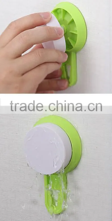 Sucker Hanging Plastic Two Cup Toothbrush Holder