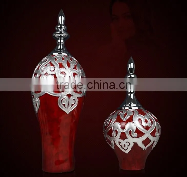 2015 Modern European style resin decorative vases for wedding