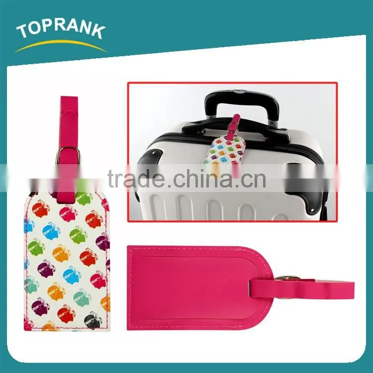 Toprank Factory Price Full Color Luggage Tag Printing Luggage Name Tag Airplane Travel PVC Luggage Tag