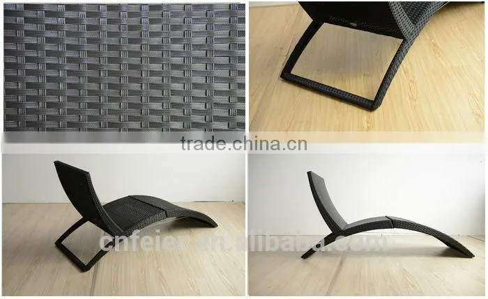 plastic with aluminium sun lounger for outdoor