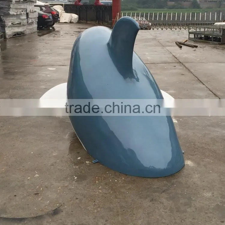 Fiberglass whale statue