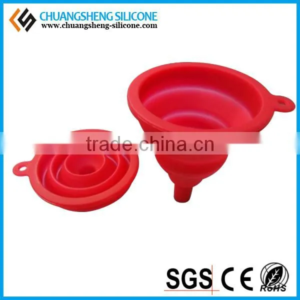 Foldable silicone oil funnel, wine funnel, water funnel