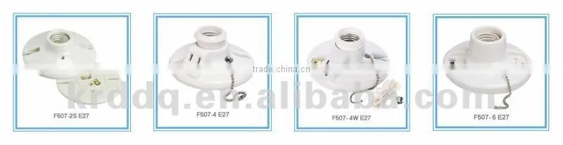 E27 porcelain switch and socket lampholder