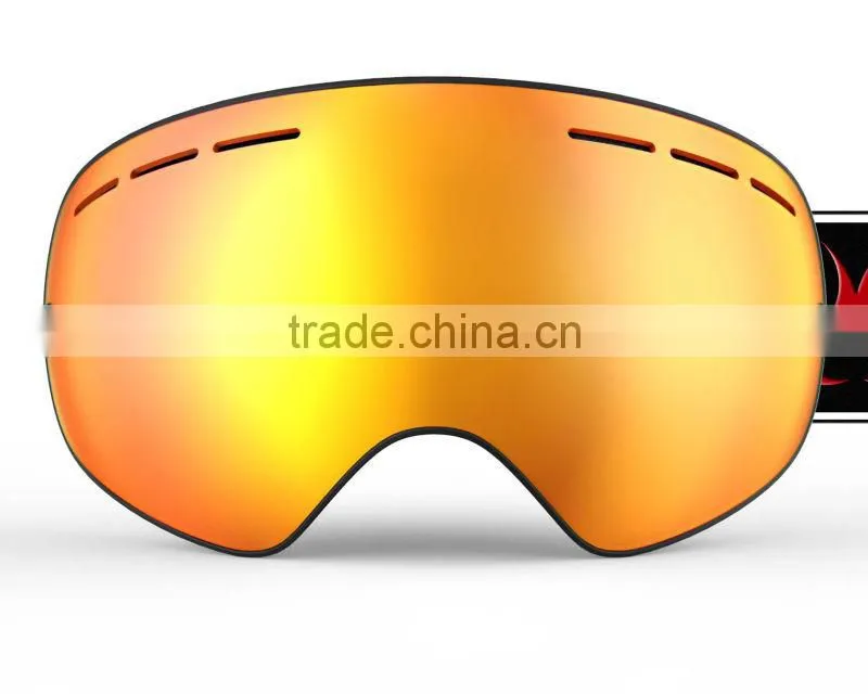 TPU frame and smoke REVO red lens ski goggle, snow goggles, snowboard goggles