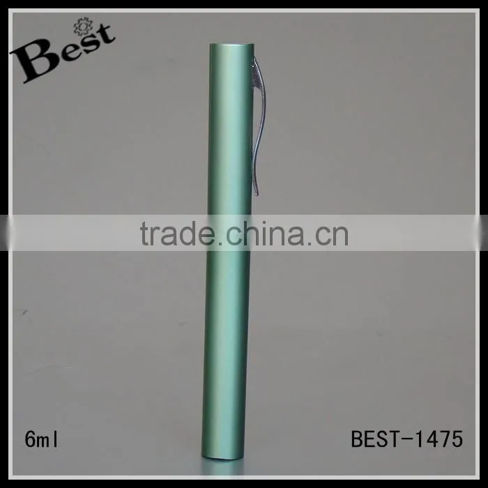 hot selling cosmetic mini perfume spray bottle pen shape perfume spray bottle blue round pen spray perfume bottlle