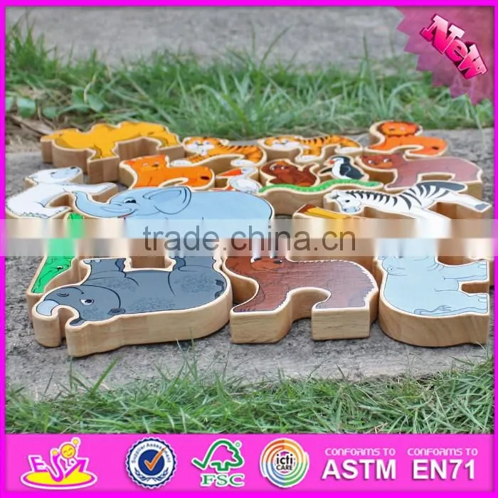 custom educational wooden animal toys for kids W13A111-S