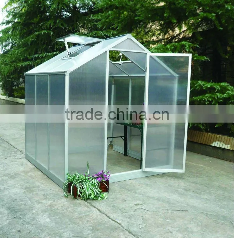 6x6ft strong anodized aluminum greenhouse