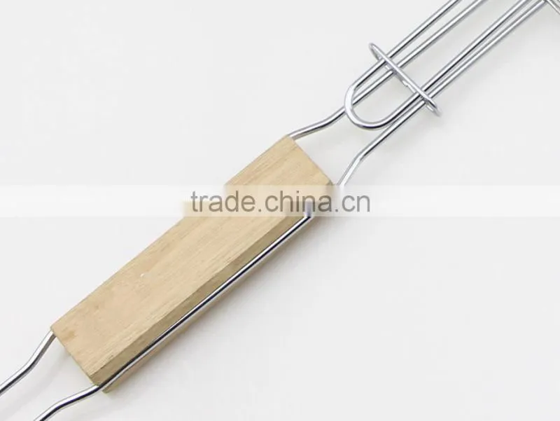Outdoor Barbecue Wooden Handle Grill Net
