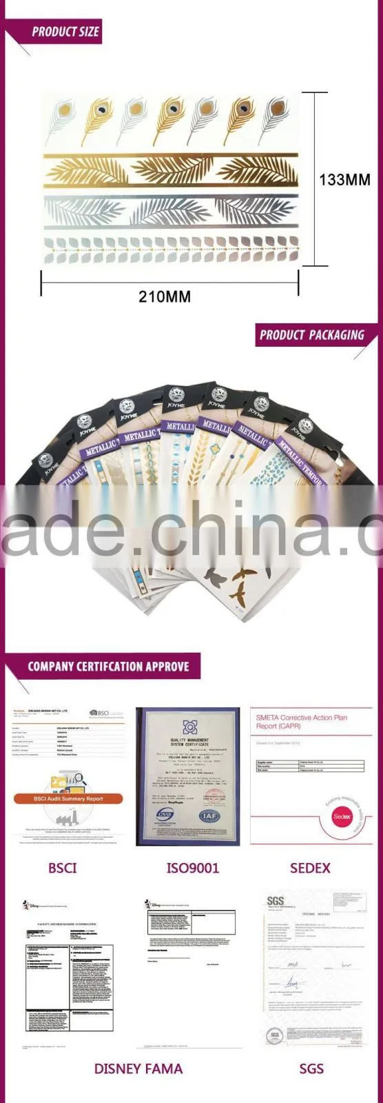 Metallic Gold Choker Temporary Tattoo Body Art Arm Flash Tattoo Stickers