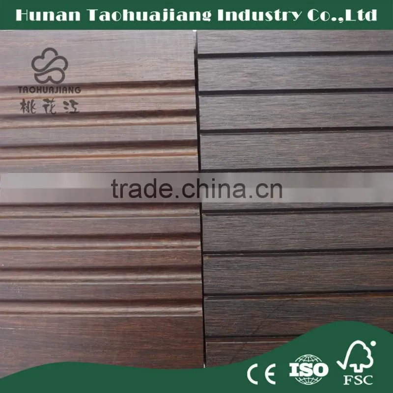 Charcoal Moisture Proof Outdoor Strand Woven Bamboo Decking Decking Boards