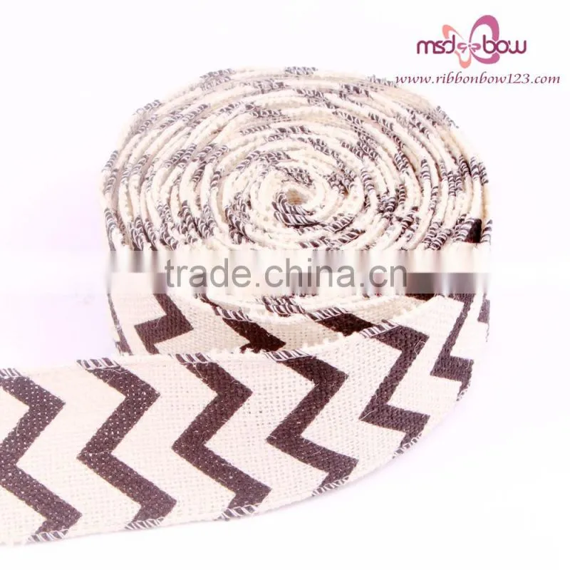 2.5 inch jute ribbon custom printed jute ribbon christmas ribbon