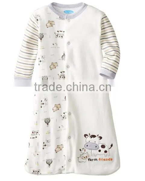 China alibaba applique wearable cotton baby sleeping sacks
