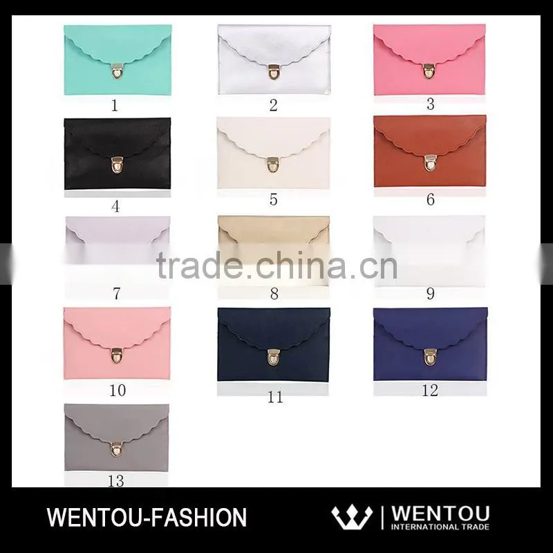 Personalized Leather Envelope Clutch Wallet