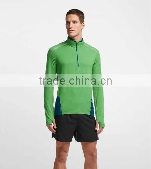 Factory Wholesale Plain Fitted T-Shirts Half-Zip Round Neck Sweatshirt