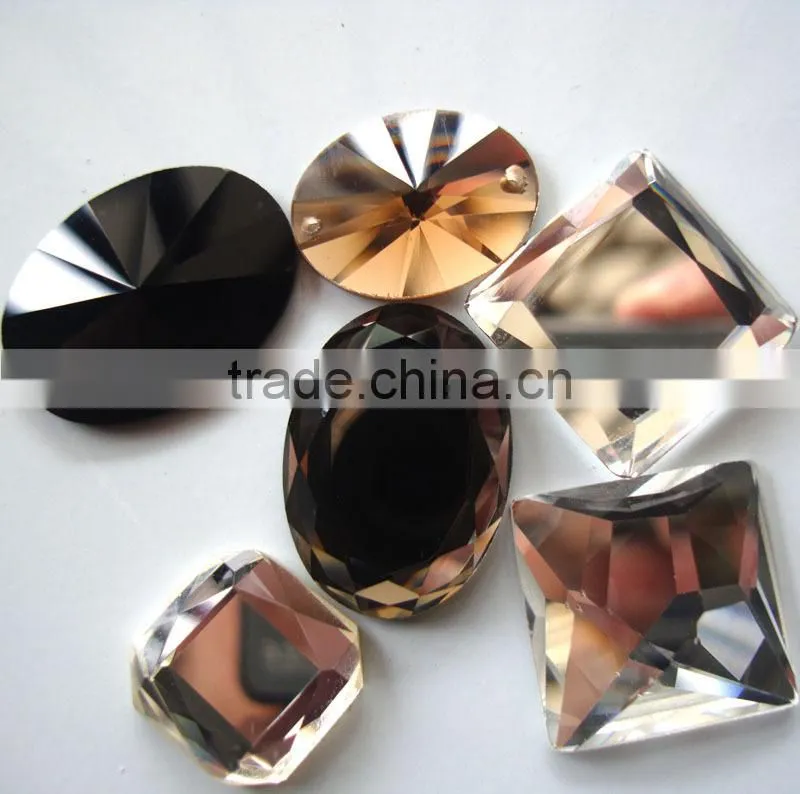 crystal beads glass beads shiny beads with holes or without holes