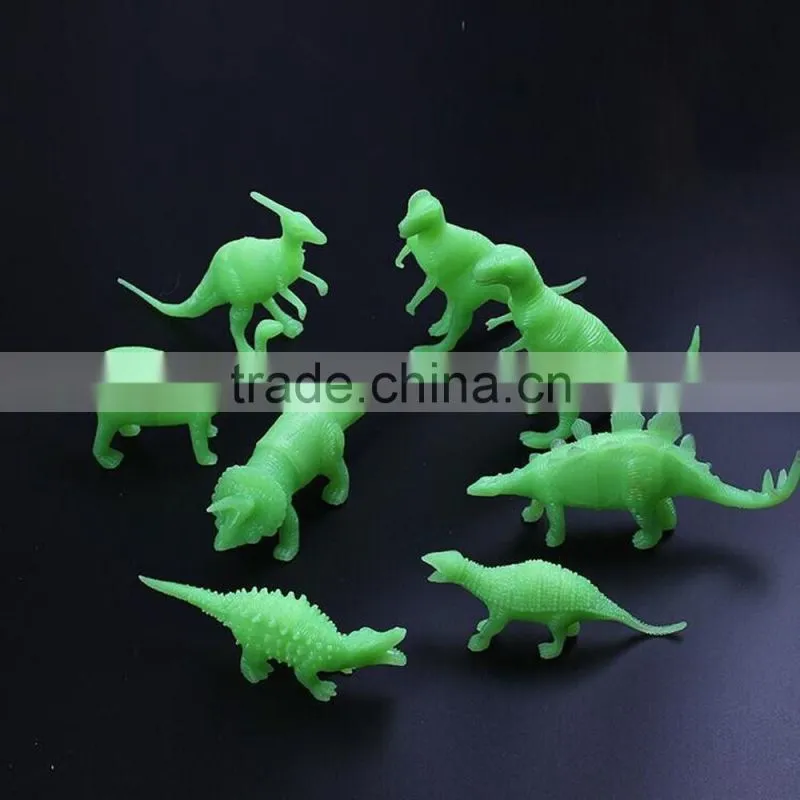 Glow in dark dinosaur wall sticker PP luminous fluorescent wall cling customized removable wall sticker
