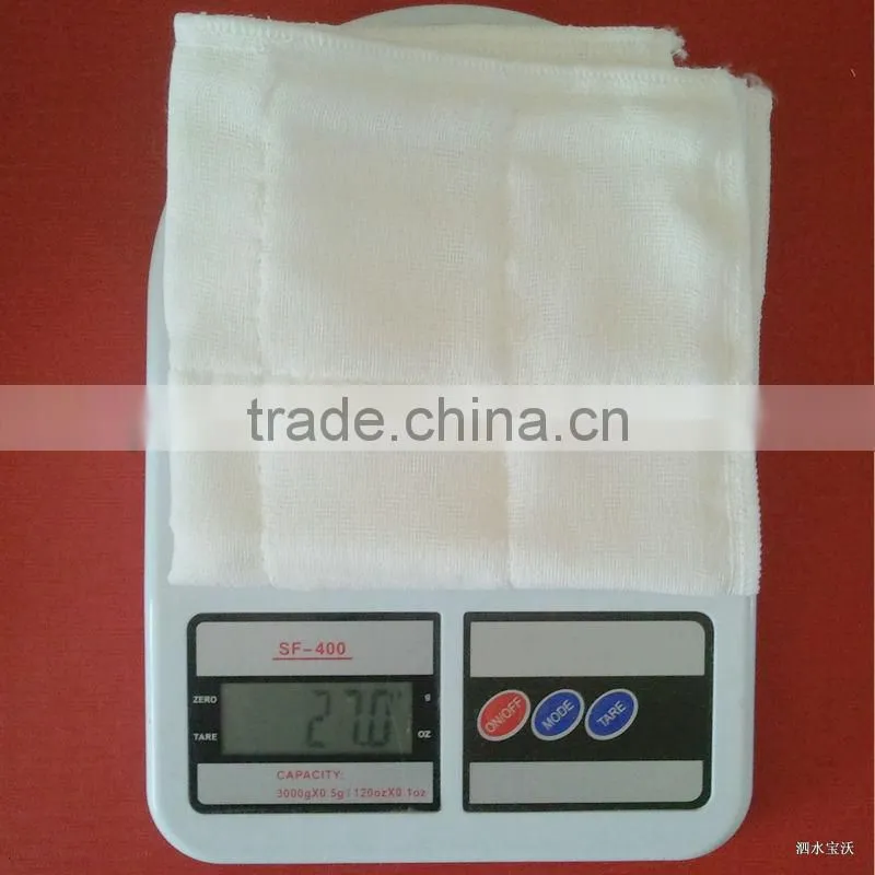 100% Natural Cotton Gauze Towel Kitchen Cleaning Cloth 30cm x 30cm 27g