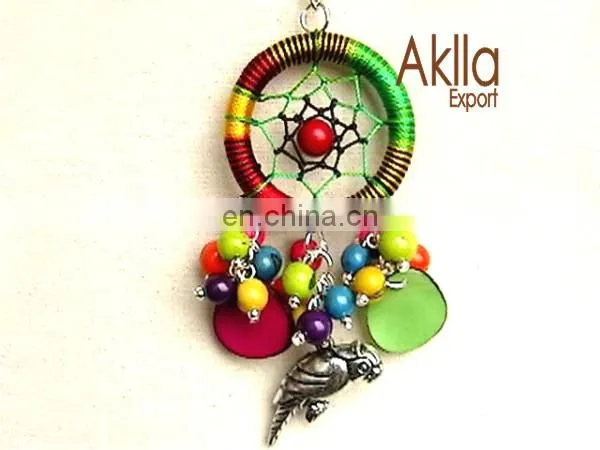 Ecological Keychains with Dreamcatcher and Seeds