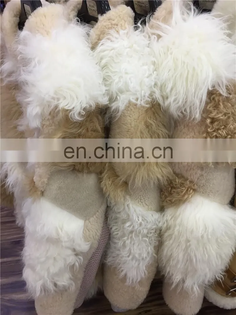 Wholesale Winter Celebrity Fashion Style Double Face Lamb Leather Fur Jacket