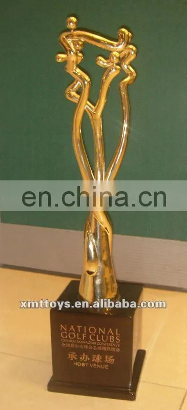 sports gold plate metal trophy cup