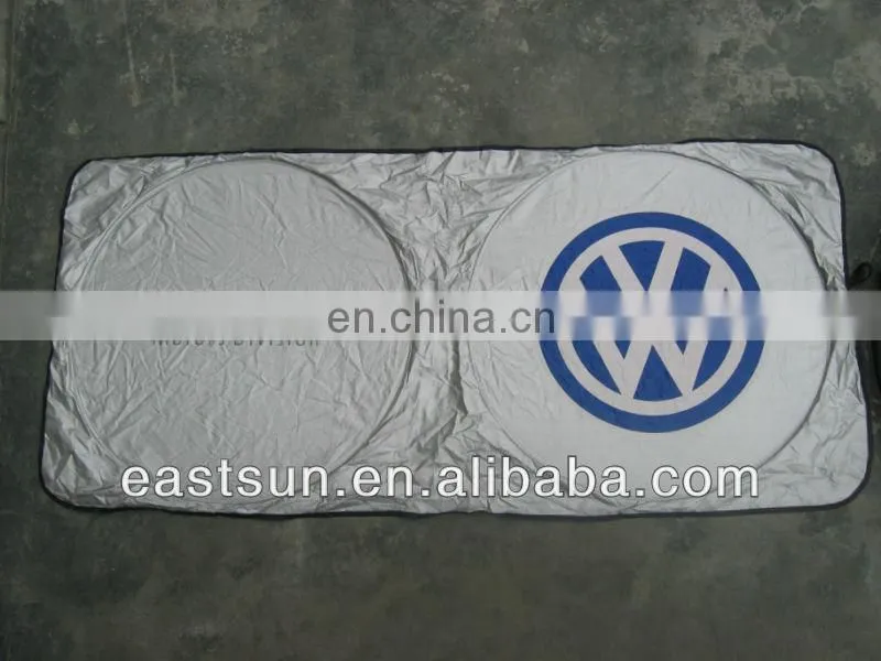 silver polyester foldable Car front sunshade