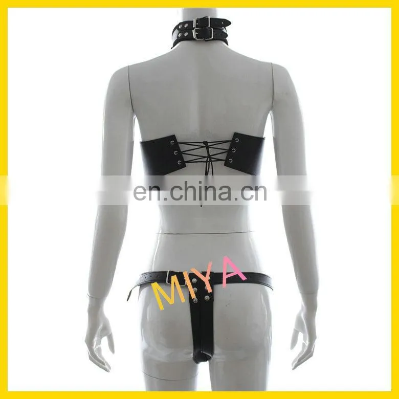 Adjustable Queen's PU Leather Costume Bondage Harness