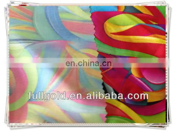Fashion new design pretty colorful digital jersey polyester printed satin fabric for ladies' garment
