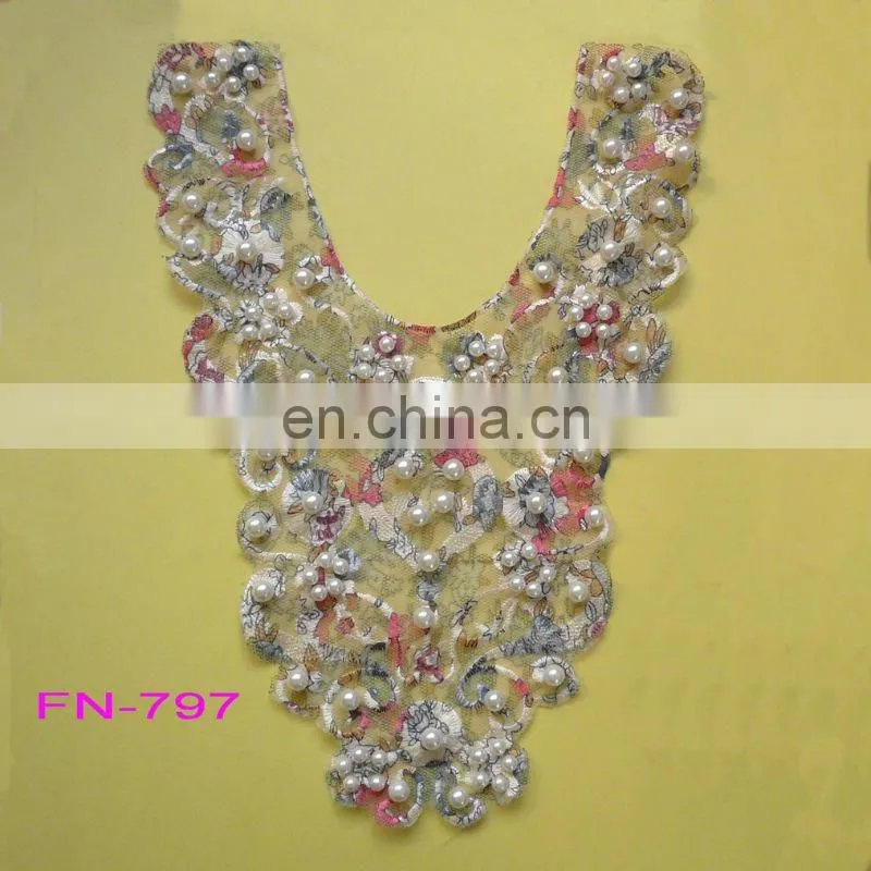 pearl beads collar for garment