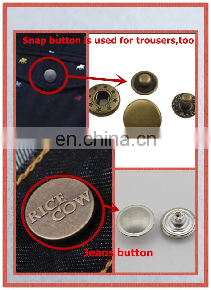 Metal zinc alloy custom sewing buttons