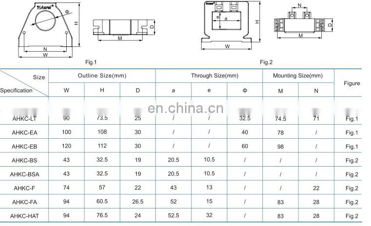 AHKC-LT close open loop ac dc hall current sensor 0~(100~800)A input for solar power supply management system