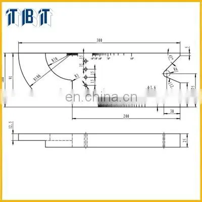 T-BOTA PAUT TESTING BLOCK, Block for Phased Array Ultrasonic Testing