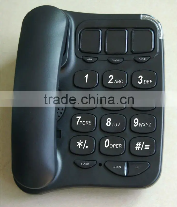 black big button senior telephone corded phone