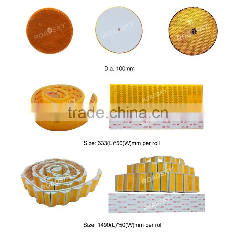 Highway Trapezoidal Prismatic Plastic Bead Reflectors