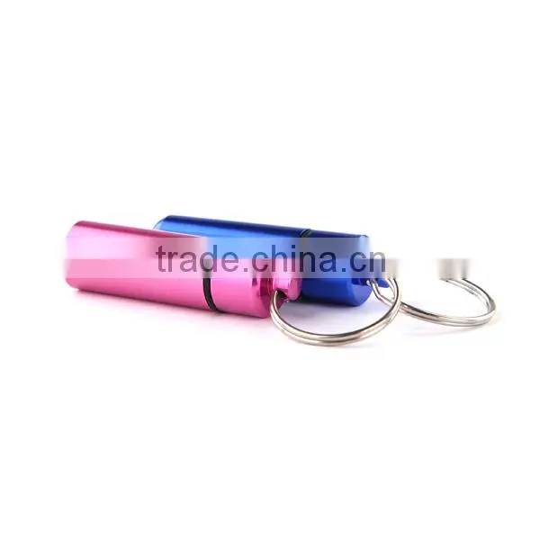 Waterproof aluminium alloy pill box keychain