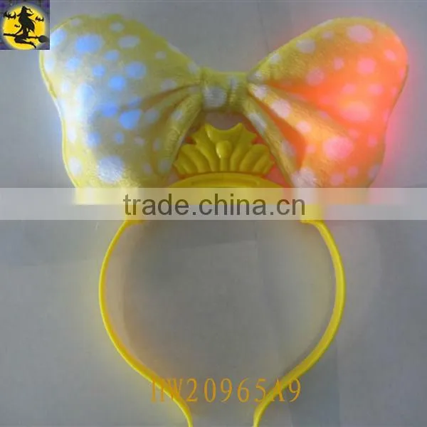 Custom Embroidered Flashing LED Headband with Animal ear