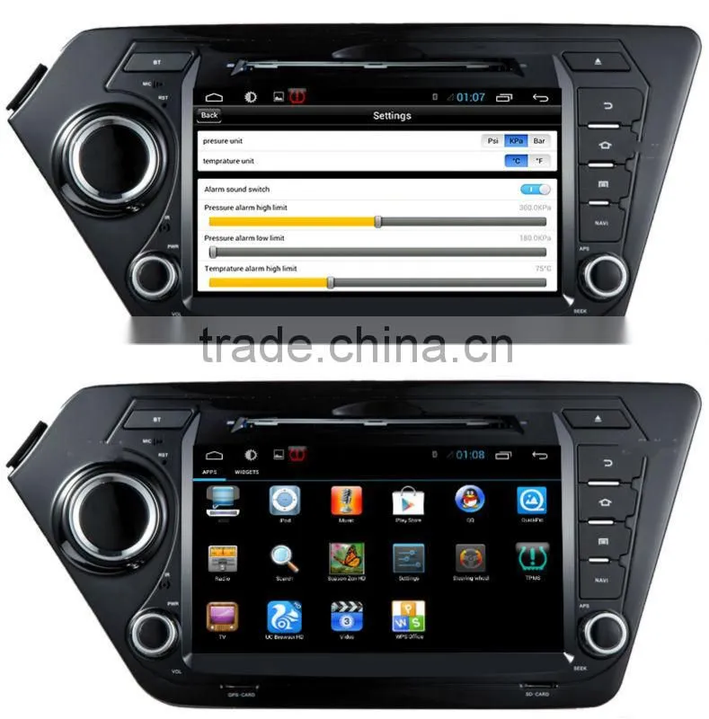 Car Factory 1024*600 screen Auto radio for Kia K2 RIO GPS 3G WIFI Android 4.2.2 CAR DVD GPS 3G WIFI FOR KIA K2 RIO 2011-2012