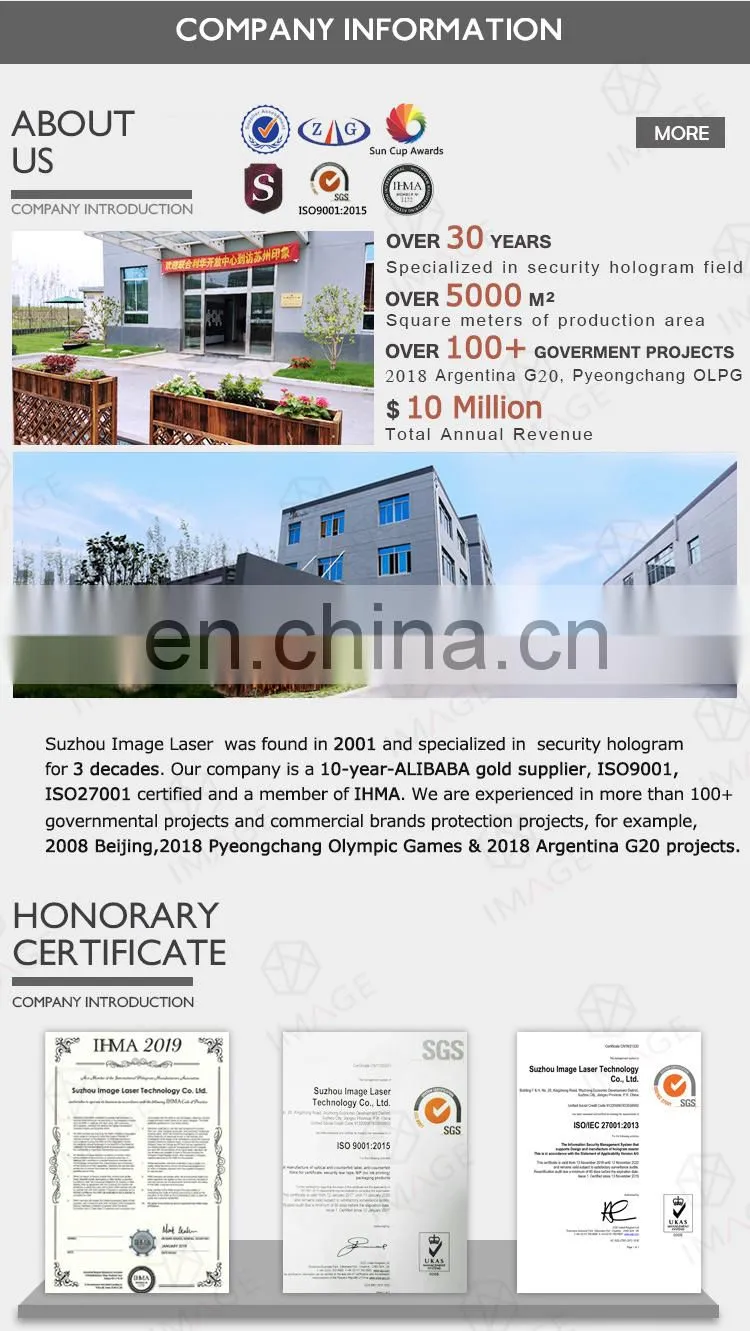 High Brightness ID Card Transparent Hologram Overlay / Secure Holographic Overlay