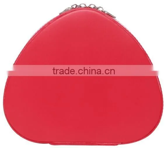 High quality hard leather travel organizer makeup vanity case,professional beauty box makeup travel case