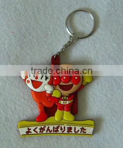 custom shaped rubber keychain, printed soft PVC fill keychain