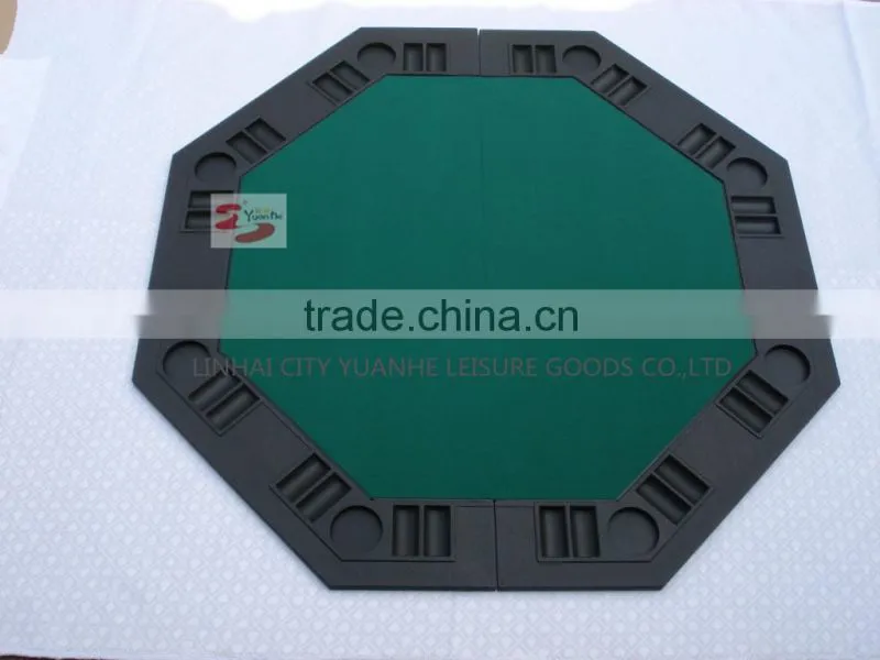 Green Color Plastic Moulded 2 Fold Poker Table Top