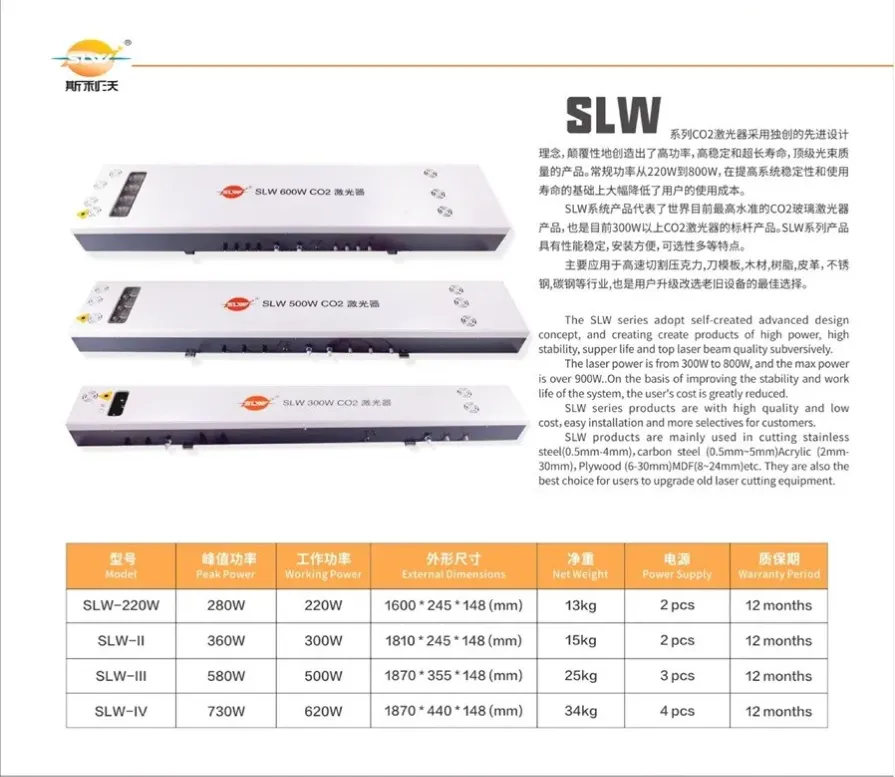 SLW-600WM CO2 laser tube (3)
